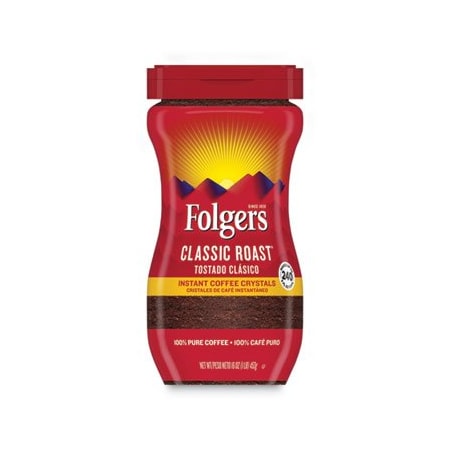 Folgers Coffee Folgers, Instant Coffee Crystals, Classic Roast, 16oz Jar 06922